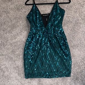 Sequin sweetheart mini dress